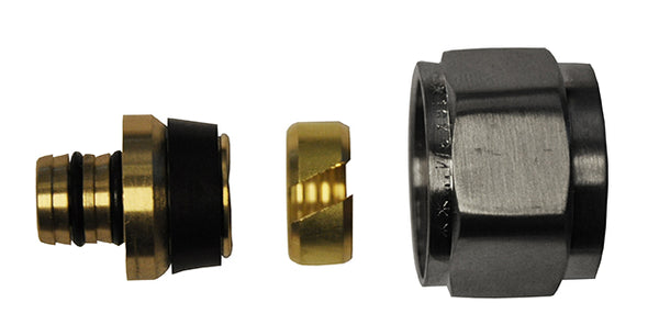 Riko luxe adaptor 16 × 2,0 Eurok. geborsteld staal