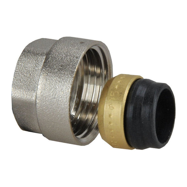 Riko TR-91/A adaptor 3/4" Euro x 15 mm vernikkeld