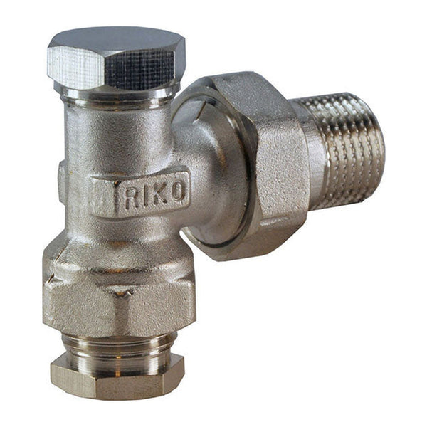 Riko regeltee met adaptor 15 mm 1/2" haaks vernikkeld