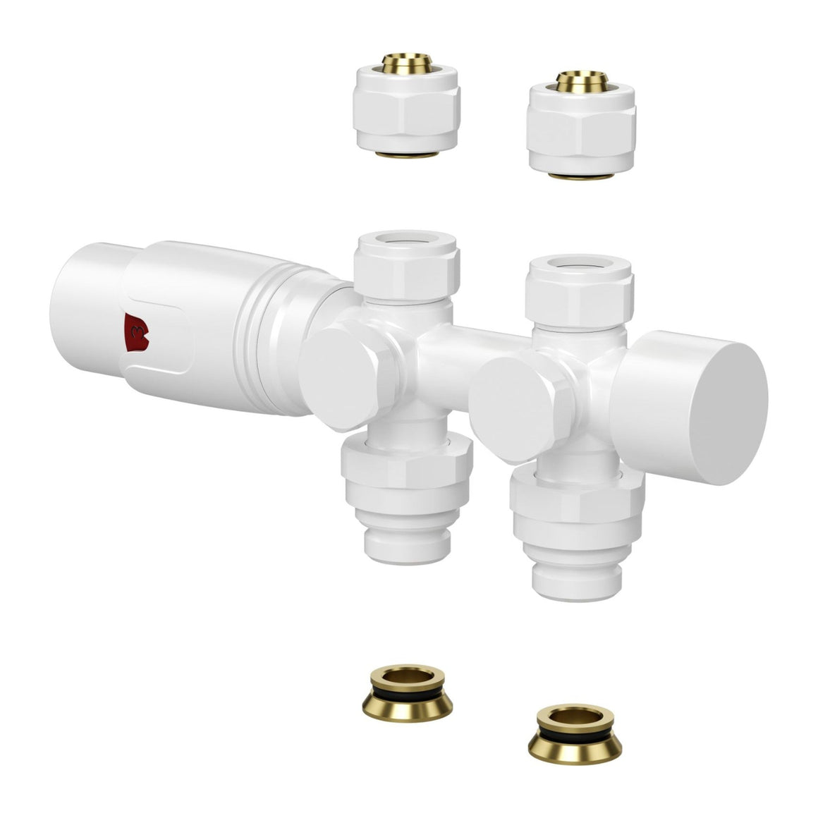 BELRAD Radiatorkraan – Thermostatisch – Muur- & Vloeraansluiting – 1/2M x 16/2 M30