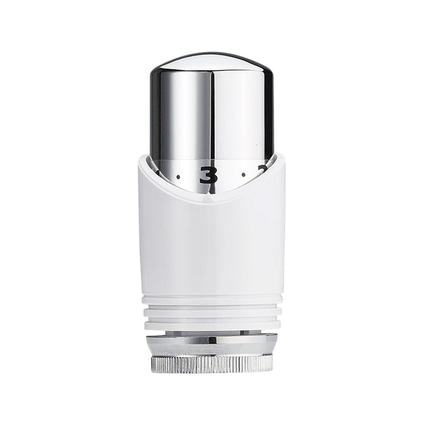luxe thermostaatknop M-30 wit/chroom