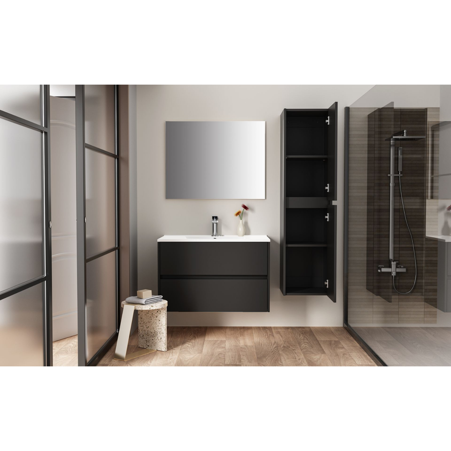 ALONI HAYAT hoge badkamerkast – Greeploos & softclose – Omkeerbaar