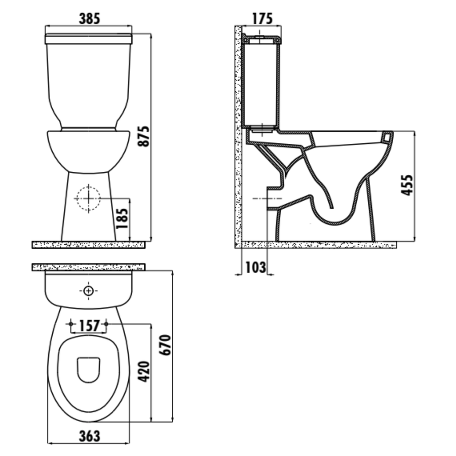 Creavit Sedef keramisch toiletreservoir