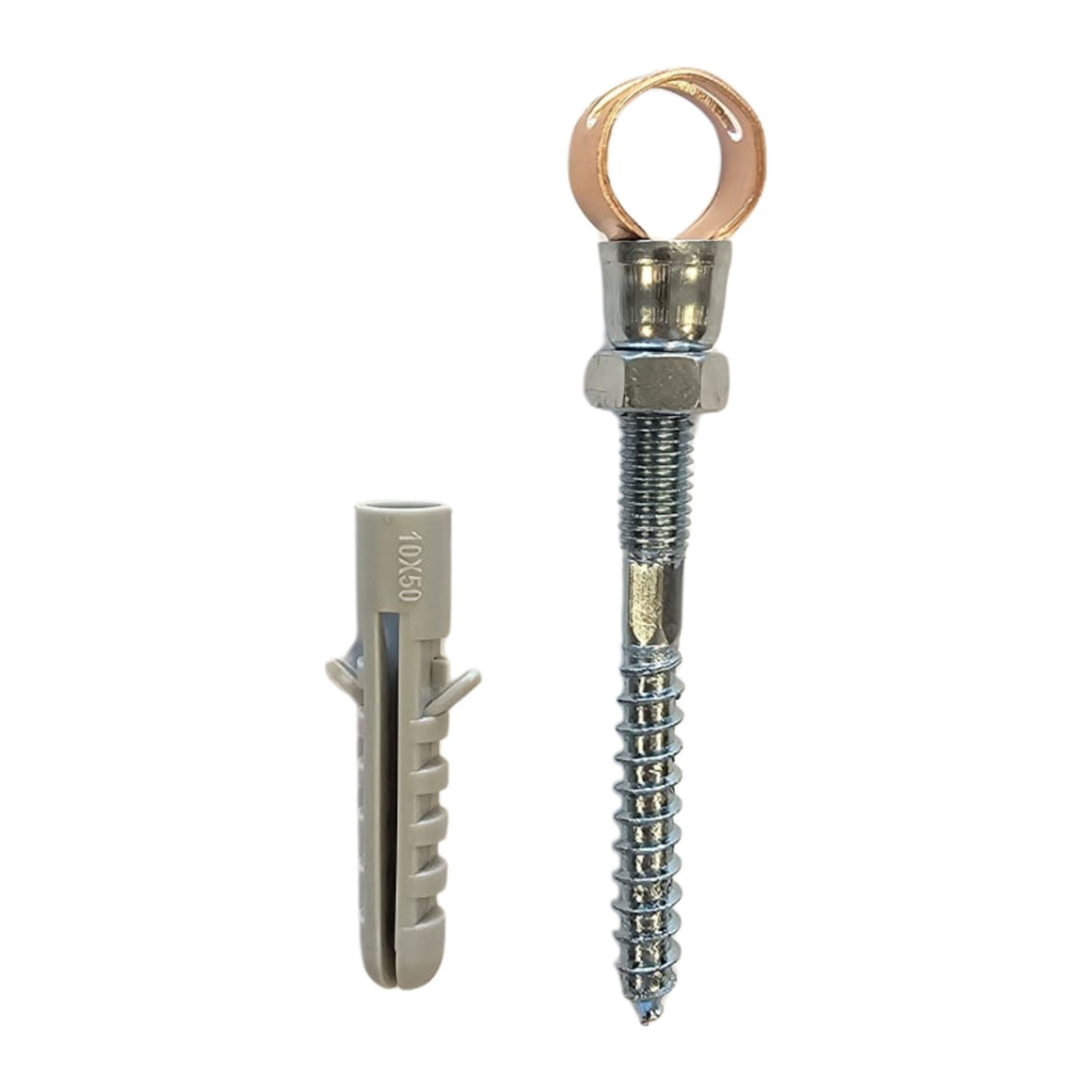 Riko muurbeugel koper met plug M8 x 80 mm 15 mm - productfoto