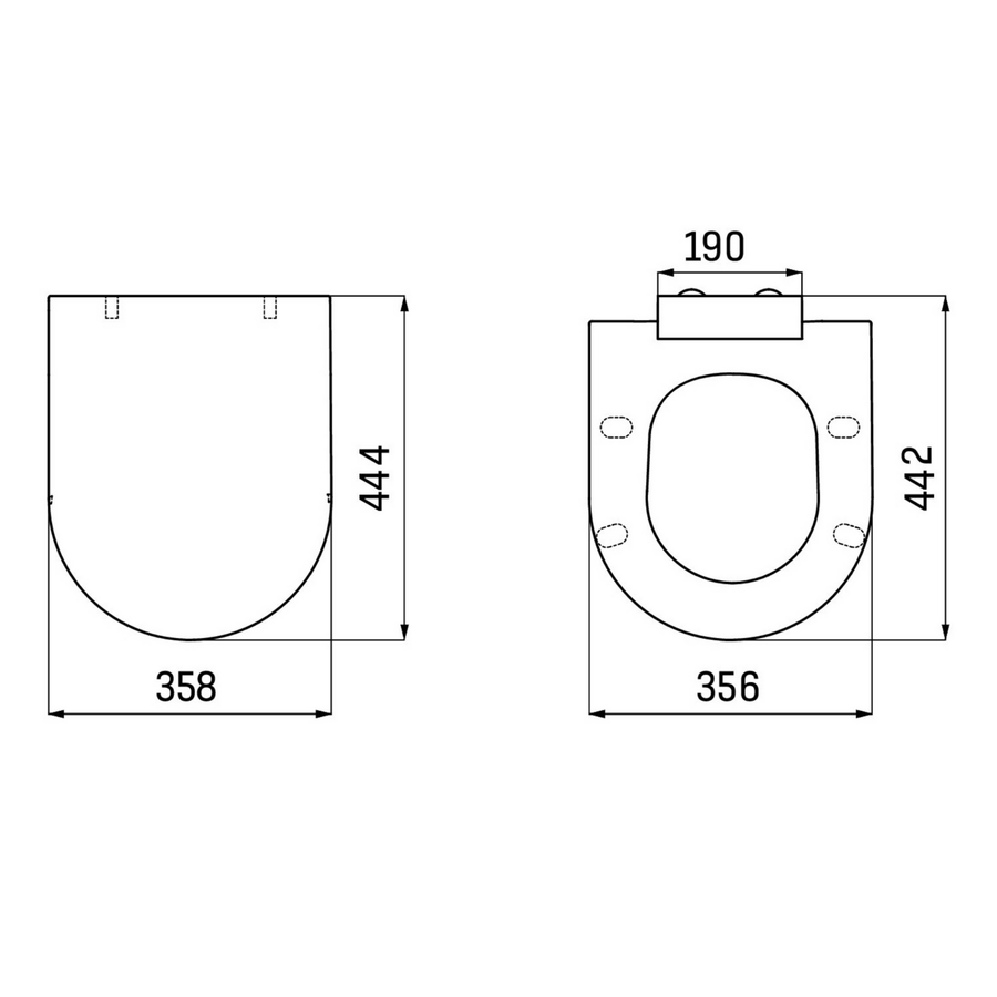 Creavit wc-zitting – Duroplast – softclose – inox scharnieren
