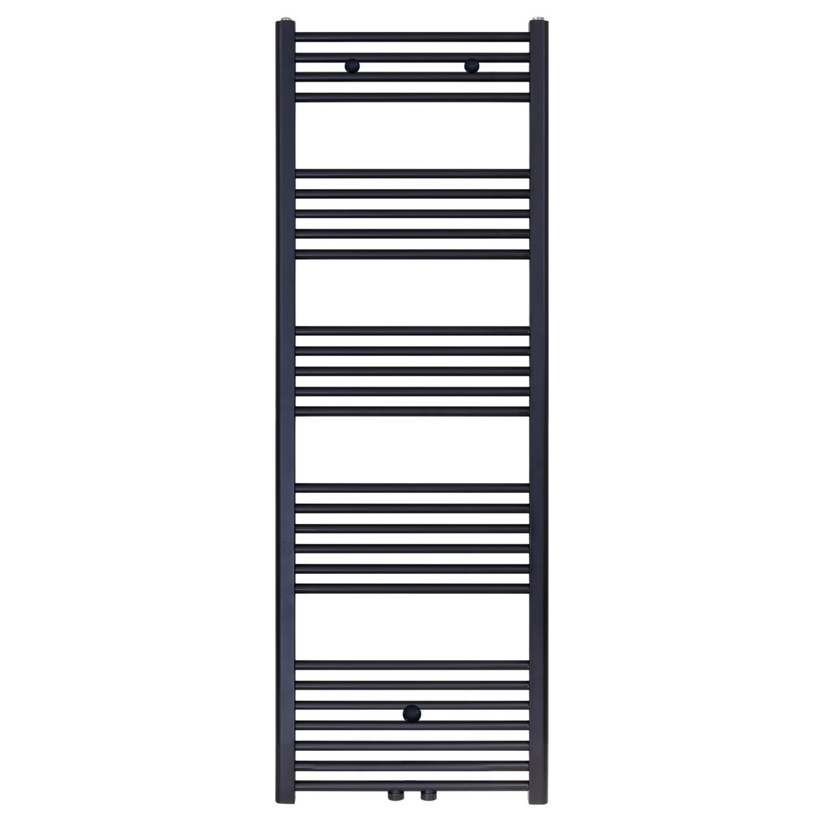 BELRAD Badkamer Radiator Zwart Mat Geborsteld – Middenaansluiting