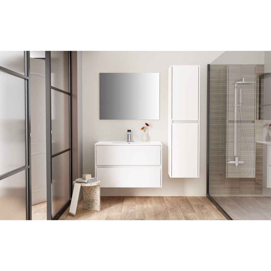 ALONI HAYAT hoge badkamerkast – Greeploos & softclose – Omkeerbaar