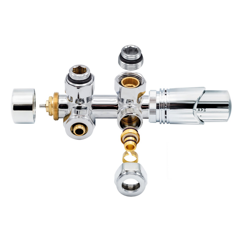 BELRAD Thermostatische Radiatorkraan – Middenaansluiting – Muur – M30 x 16/2