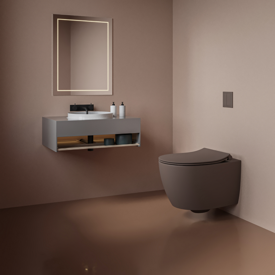 Isvea Sentimenti Hangtoilet - Taupe