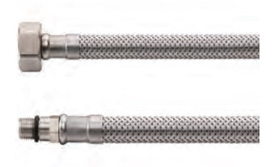 Riko flexibele aansluitslang Kiwa 1/2" bi x M10 bu 30 cm rvs