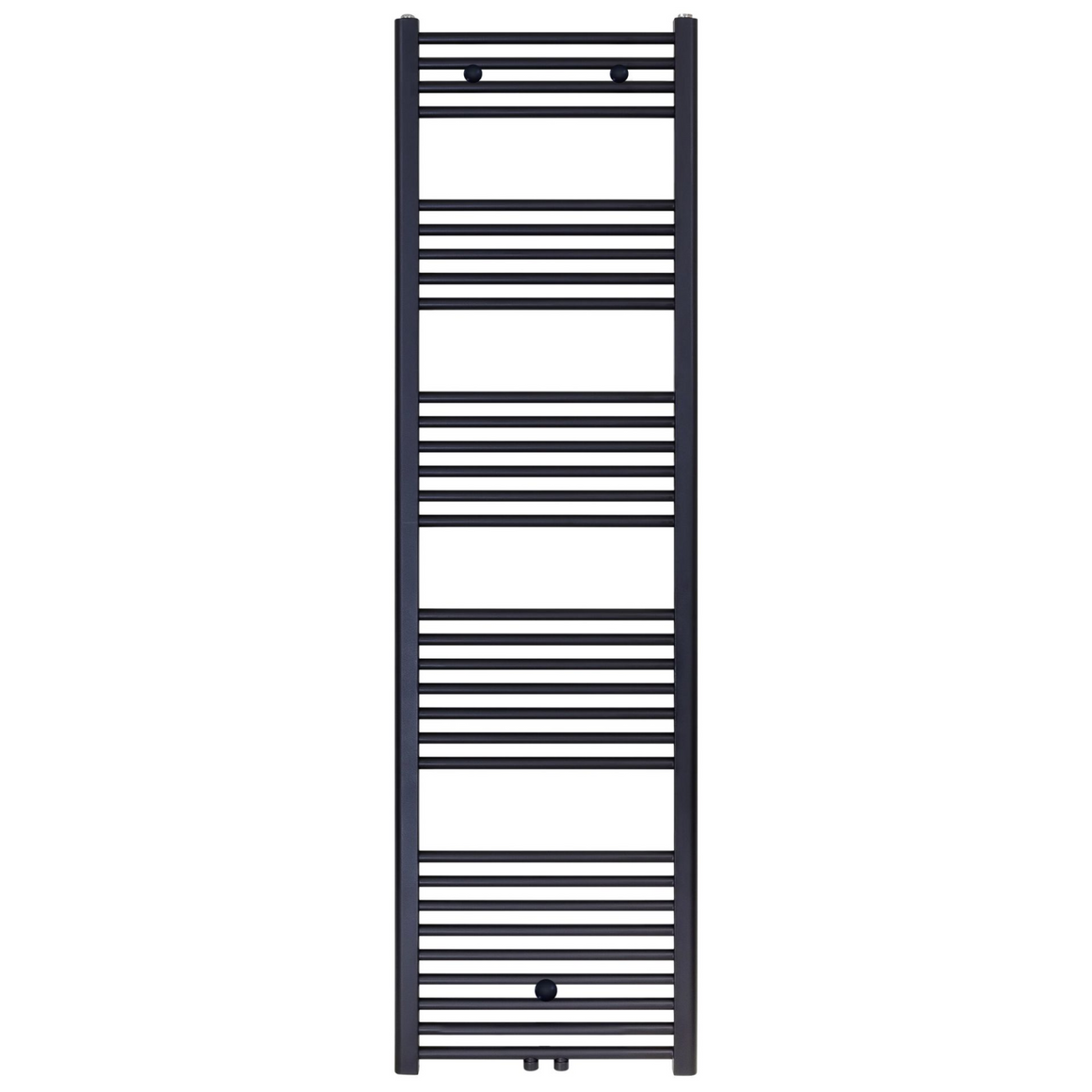 BELRAD Badkamer Radiator Zwart Mat Geborsteld – Middenaansluiting