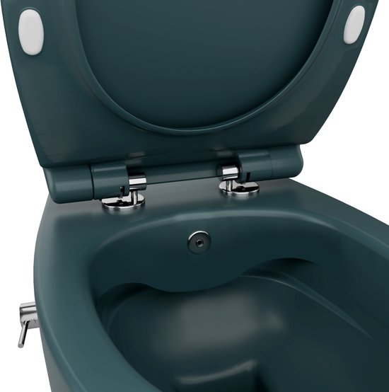 Isvea Sentimenti Neo hangtoilet met bidet petrolgroen detail binnenkant #variant_57406644486468