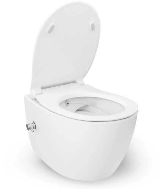 Isvea Sentimenti Neo hangtoilet met bidet wit productfoto open bril #variant_57406644650308