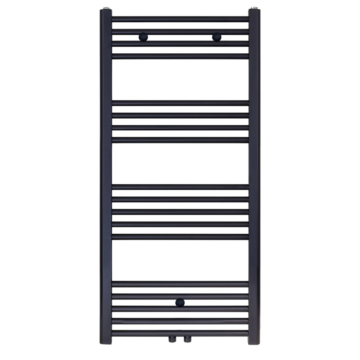 BELRAD Badkamer Radiator Zwart Mat Geborsteld – Middenaansluiting