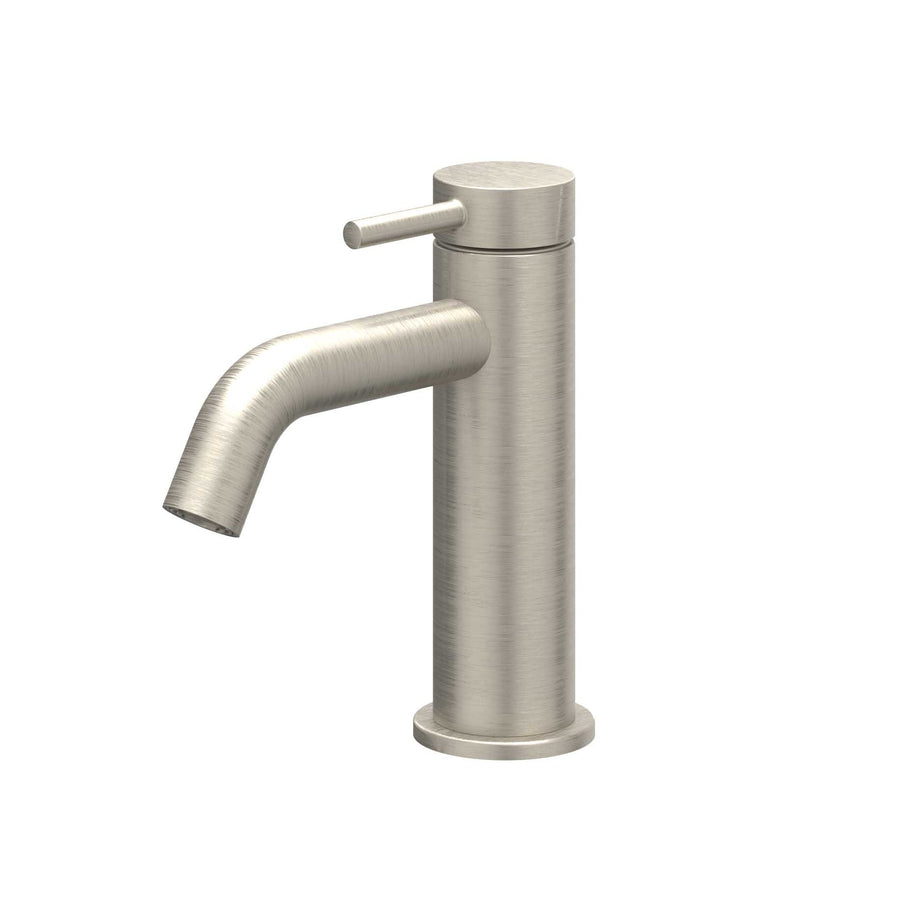 IVY Eenhendel wastafelmengkraan opbouw model S, coldstart, Gebr. nickel PVD - productfoto - SKU 6100103
