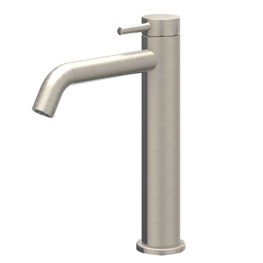 IVY Eenhendel wastafelmengkraan opbouw model M, coldstart, Gebr. nickel PVD - productfoto - SKU 6100153