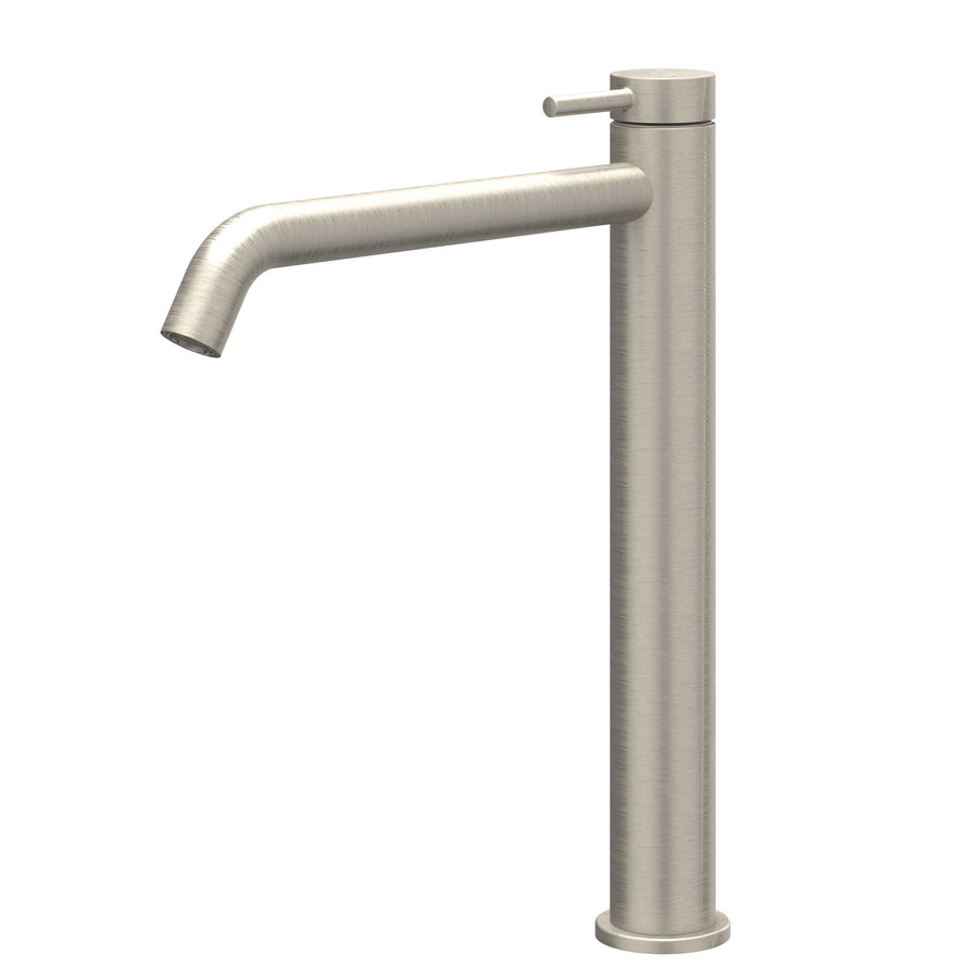 IVY Eenhendel wastafelmengkraan opbouw model L, coldstart, Gebr. nickel PVD - productfoto - SKU 6100203