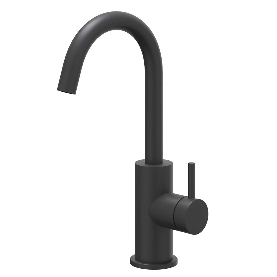 IVY Eenhendel wastafelmengkraan opbouw met draaibare uitloop, coldstart, Mat zwart PED - productfoto - SKU 6100252