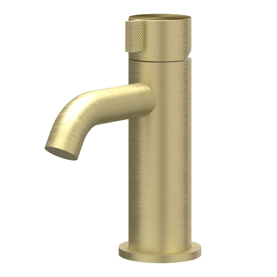 IVY Eenhendel wastafelmengkraan opbouw model S, coldstart, RVS316 gebr. mat goud PVD - productfoto - SKU 6100372