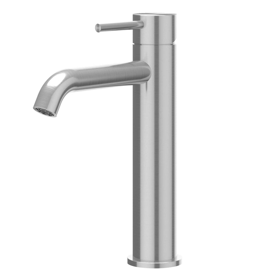 IVY Eenhendel wastafelmengkraan opbouw model M, coldstart, RVS316 geborsteld - productfoto - SKU 6100401