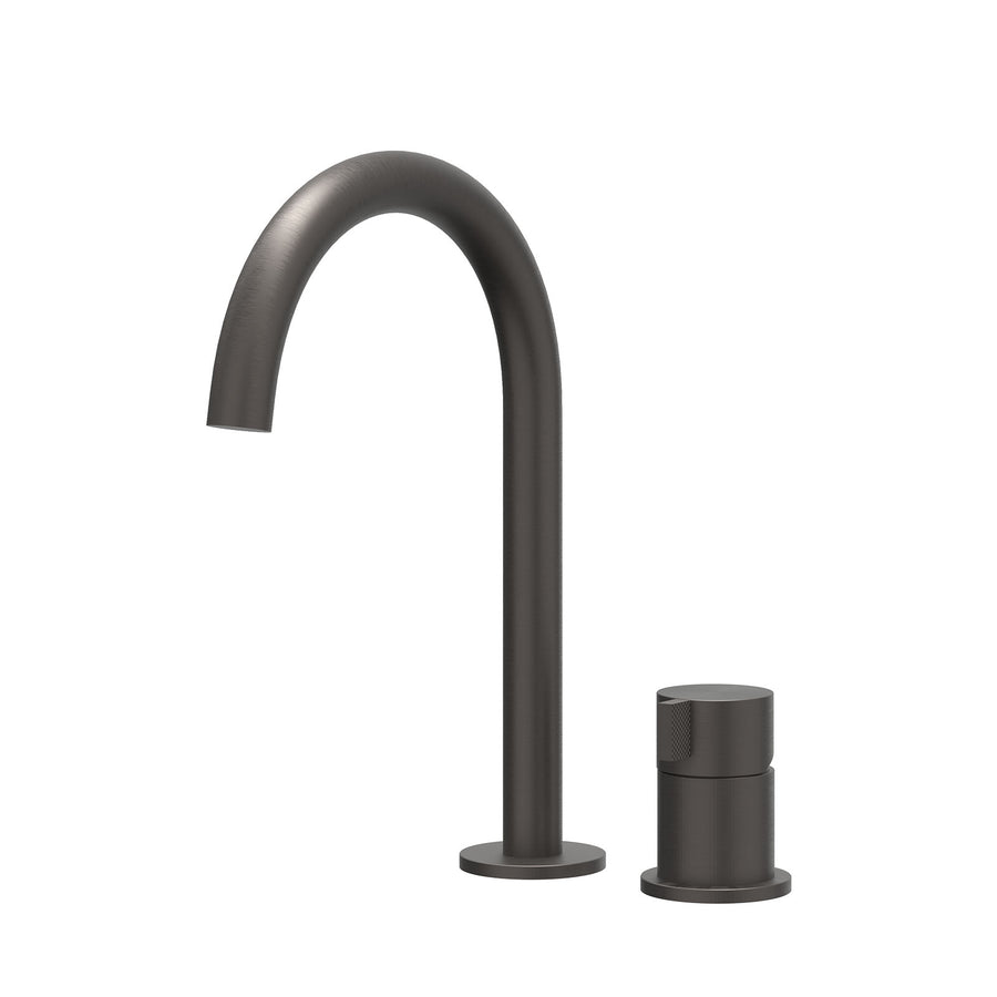 IVY IVY Tribe 2-gats Wastafelmengkraan Bladmontage – Cold Start – RVS316 gebr. carbon black PVD