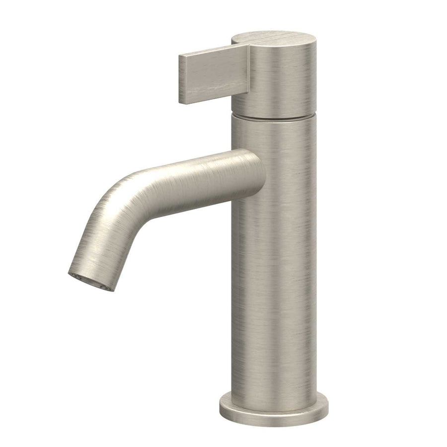 IVY Eenhendel wastafelmengkraan opbouw model S, coldstart, Gebr. nickel PVD - productfoto - SKU 6101003