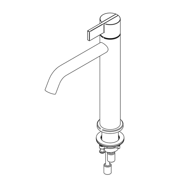 Eenhendel wastafelmengkraan opbouw model M, coldstart