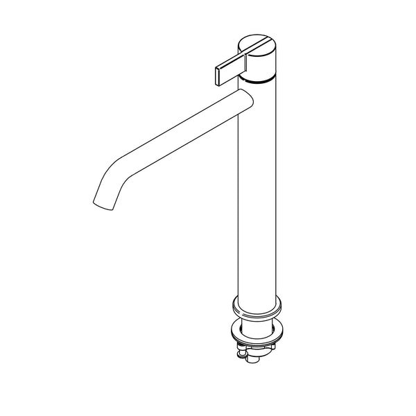 Eenhendel wastafelmengkraan opbouw model L, coldstart