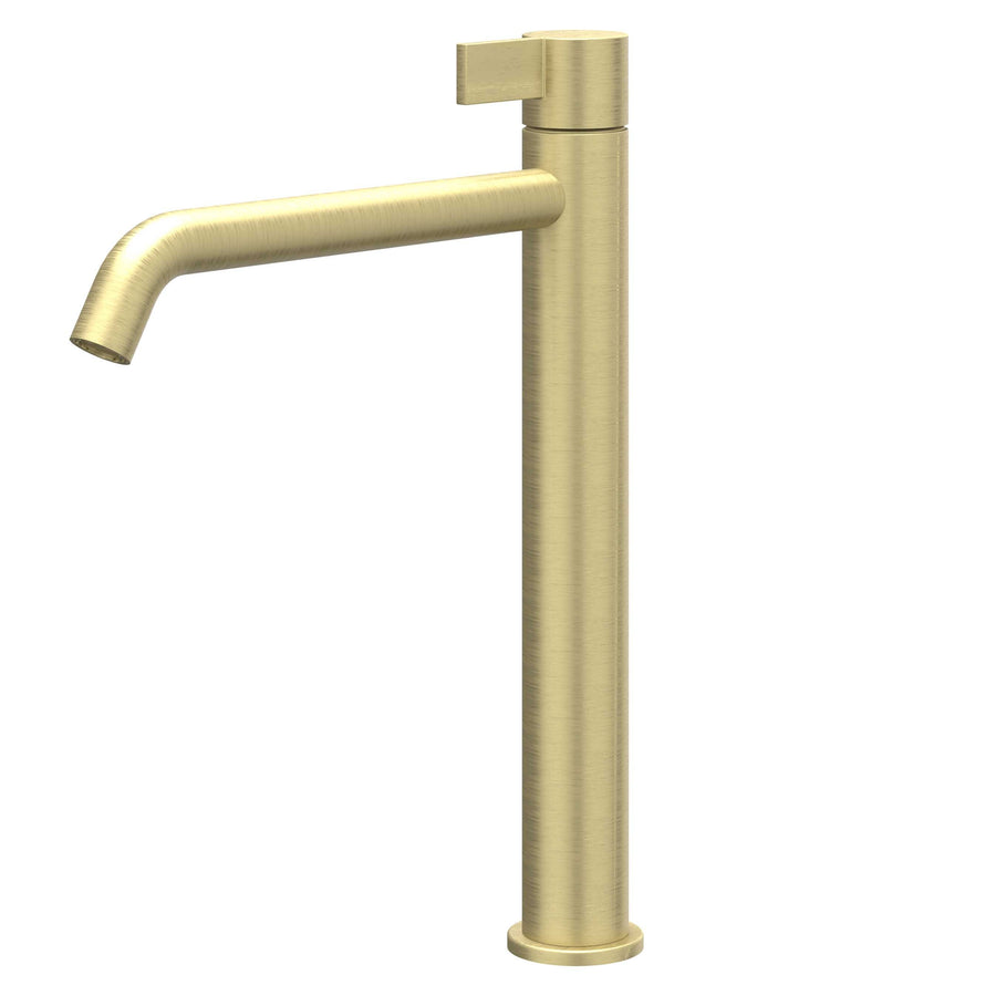 IVY Eenhendel wastafelmengkraan opbouw model L, coldstart, Gebr. mat goud PVD - productfoto - SKU 6101154