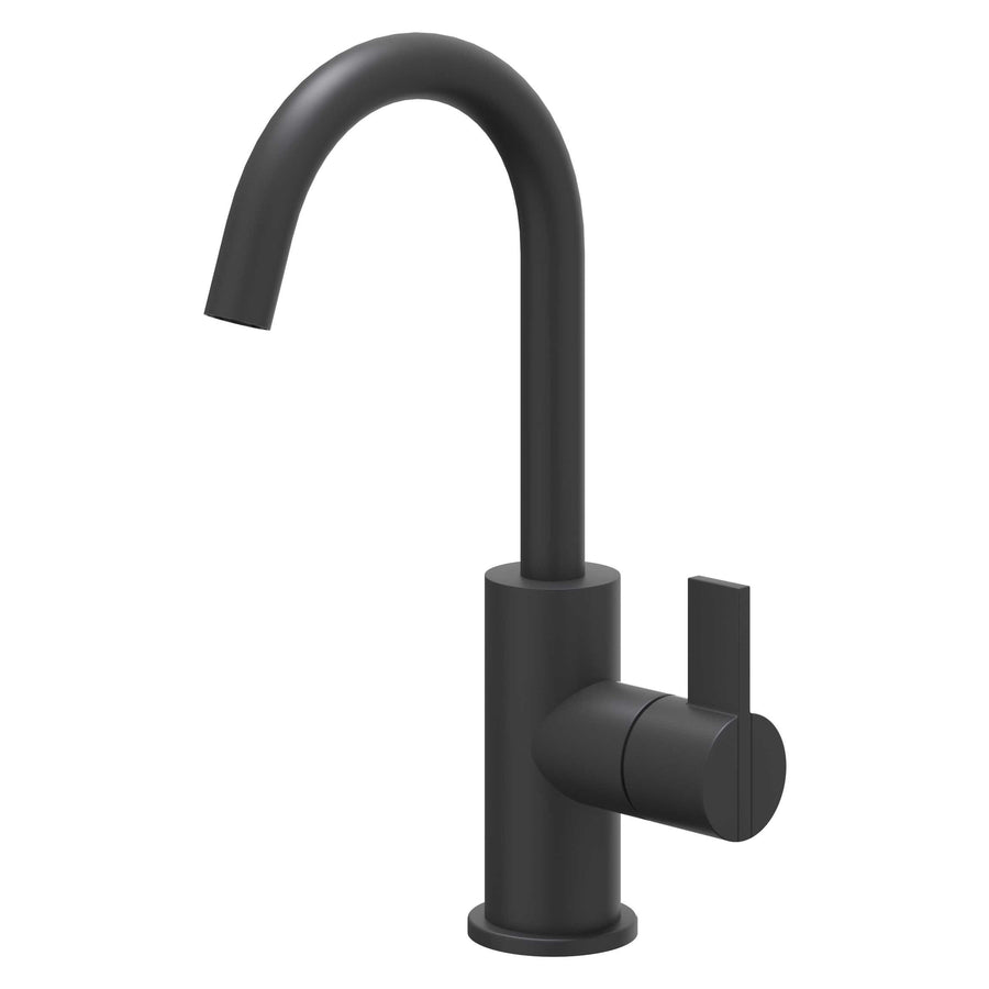 IVY Eenhendel wastafelmengkraan opbouw met draaibare uitloop, coldstart, Mat zwart PED - productfoto - SKU 6101202