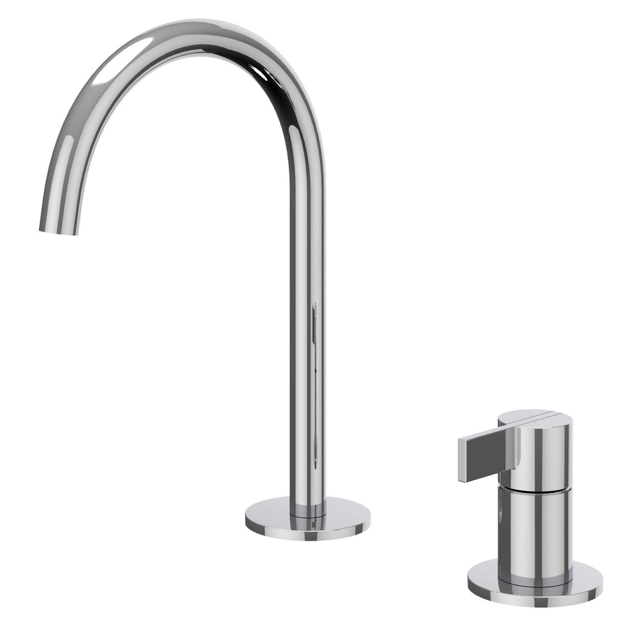 IVY Eenhendel wastafelmengkraan 2-gats bladmontage met uitloop, coldstart, Chroom - productfoto - SKU 6101301