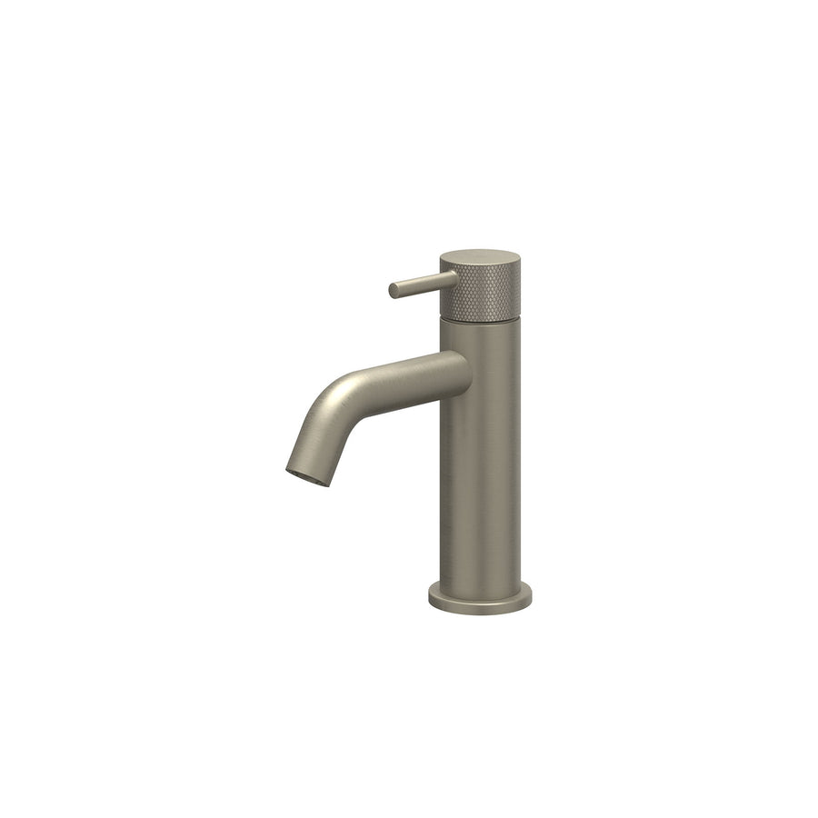 IVY Eenhendel wastafelmengkraan opbouw model S, coldstart – Gebr. nickel PVD