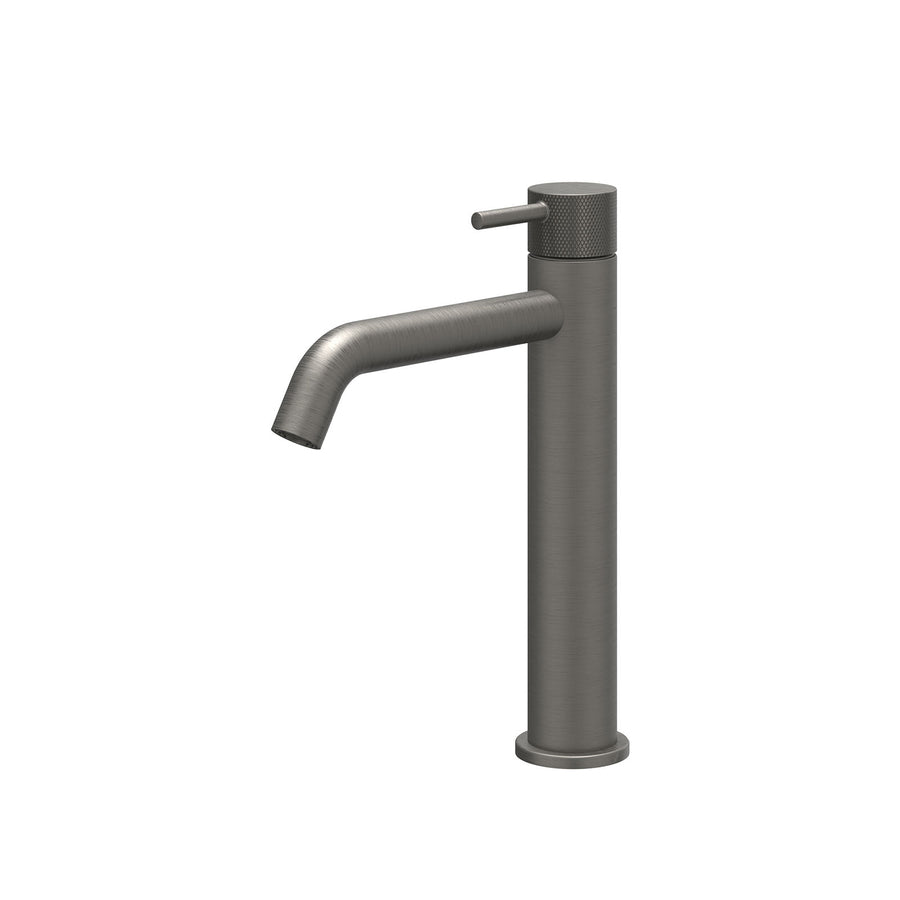 IVY Eenhendel wastafelmengkraan opbouw model M, coldstart – Gebr. metal black PVD