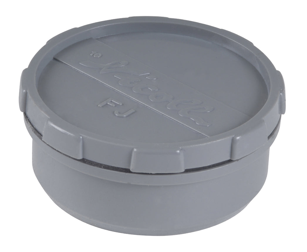 Nicolle HWA eindstuk met schroefdeksel 80 mm PVC - productfoto