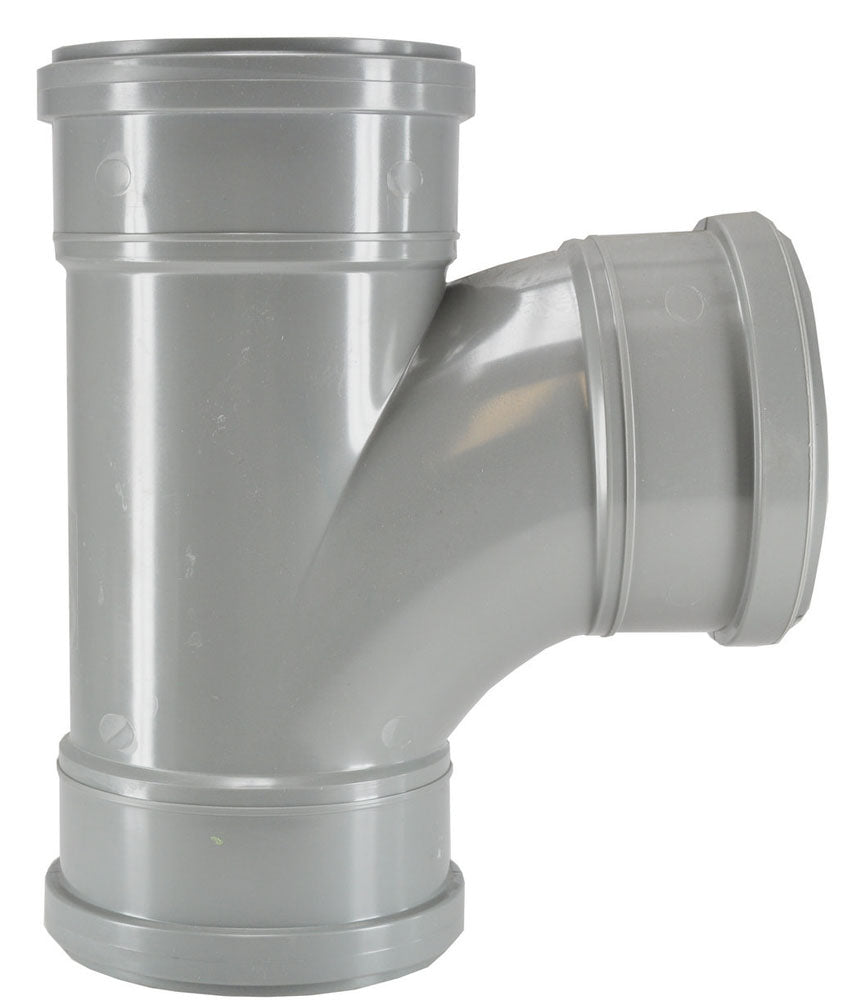Nicolle T-stuk 3 x manchet 110 mm 90 graden PVC - productfoto