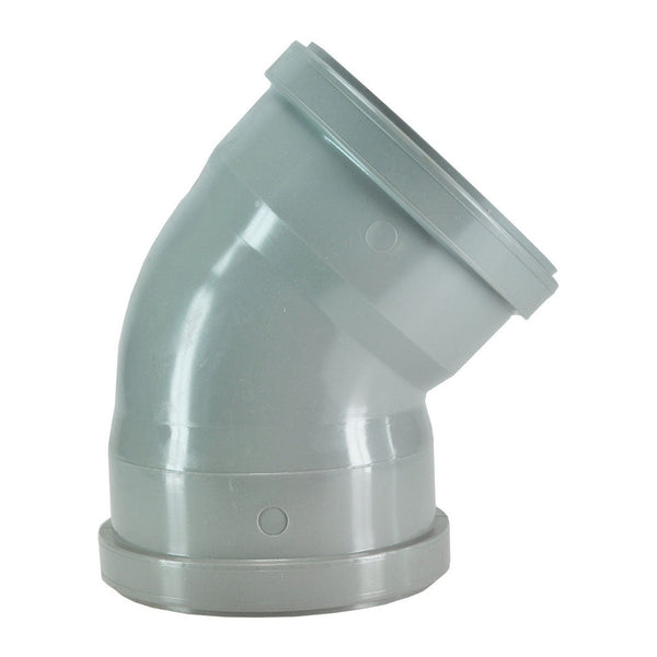 Nicolle afvoerbocht dubbele manchet 110 mm 45 graden PVC