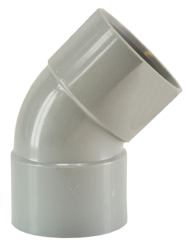 Nicolle/ Jimten/ Redi Nicolle/ Jimten/ Redi Nicolle afvoerbocht dubbele mof pvc 32 mm 45 graden PVC - productfoto