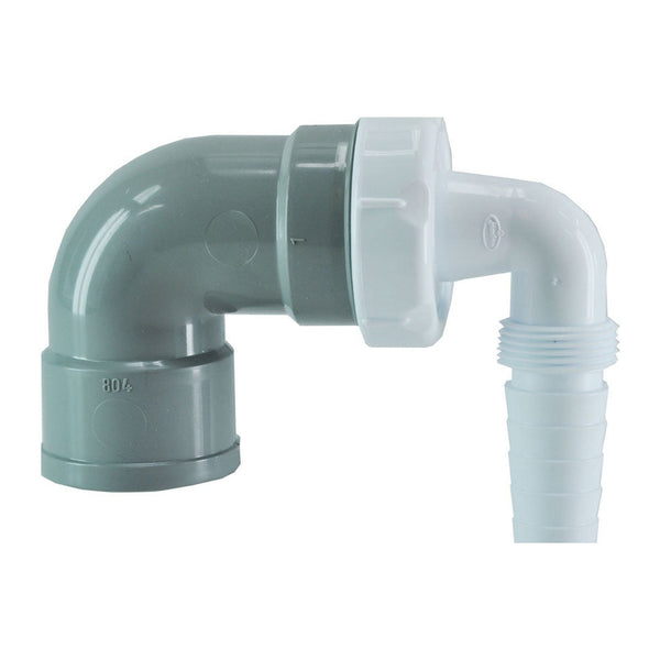 Nicolle machine aansluitstuk haaks 40 mm PP/PVC