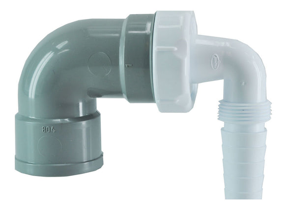 Nicolle machine aansluitstuk haaks 40 mm PP/PVC