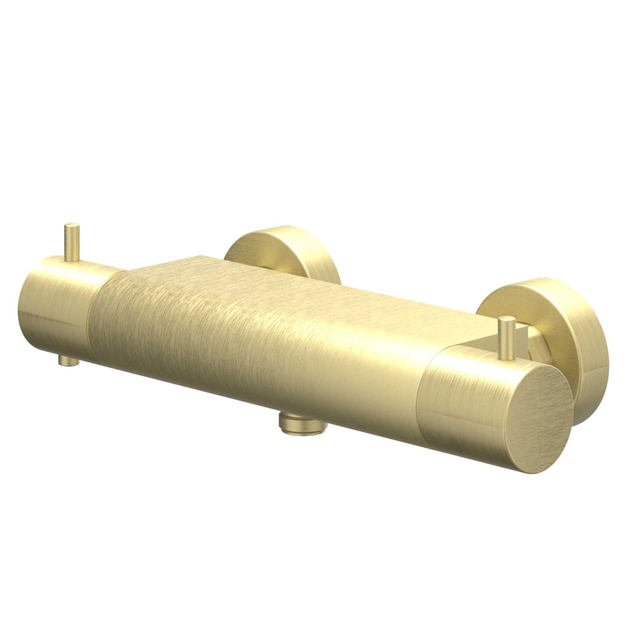 IVY Douchethermostaatkraan opbouw cooltouch, Gebr. mat goud PVD - productfoto - SKU 6201004