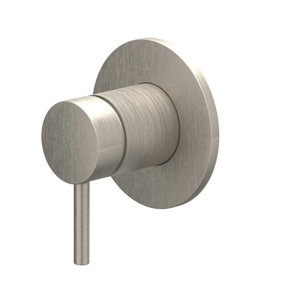 IVY Afbouwdeel inbouw douchemengkraan eenhendel met ronde rozet, Gebr. nickel PVD - productfoto - SKU 6201053