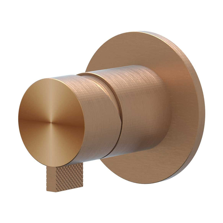 IVY Inbouw douchemengkraan eenhendel, RVS316 gebr. mat koper PVD - productfoto - SKU 6201073