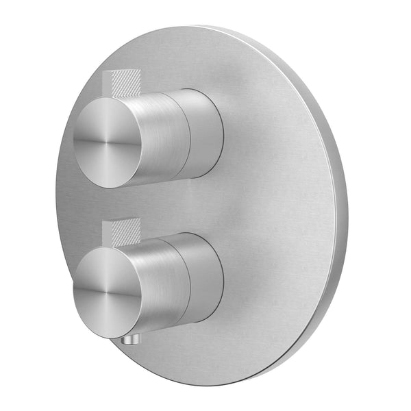 Fertigmontageset für Unterputz-Thermostat mit 2-Wege-Umstellung und runder Rosette