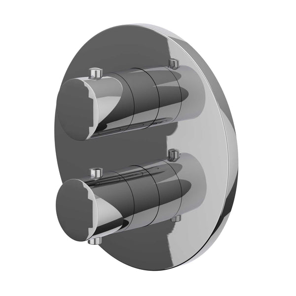 Unterputzthermostat Fertigset mit 3-Wege-Umstellventil mit runder Rosette