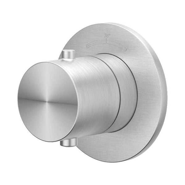 Fertigbauset Unterputz-Thermostat Symmetry mit runder Rosette