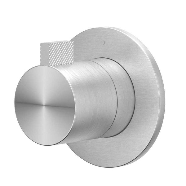 Afbouwdeel doorstroom inbouwstopkraan symmetry met rond rozet
