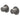 IVY Afbouwdeel inbouwthermostaat met 2-weg stop-omstel symmetry met ronde rozetten – Gebr. metal black PVD
