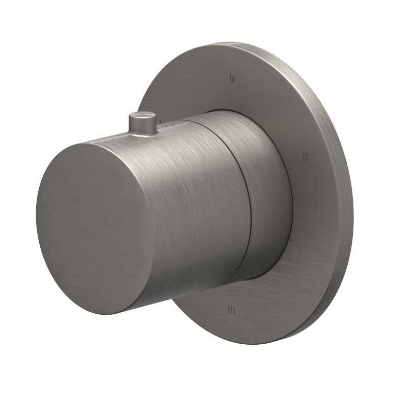 IVY IVY Bond 3-weg Stop-Omstel Afbouwdeel – Rond Rozet – Gebr. metal black PVD