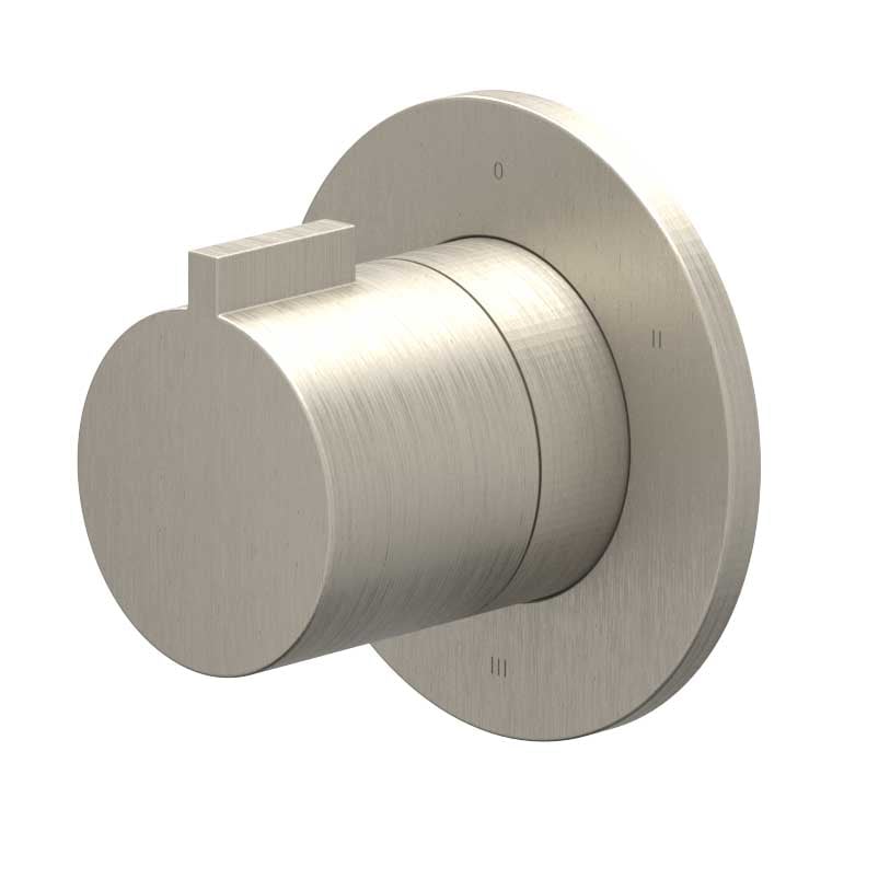 IVY Afbouwdeel 3-weg stop-omstel symmetry met rond rozet, Gebr. nickel PVD - productfoto - SKU 6202463