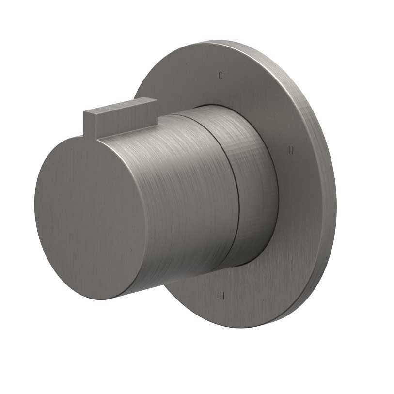 IVY IVY Pact 3-weg Stop-Omstel Afbouwdeel – Rond Rozet – Gebr. metal black PVD